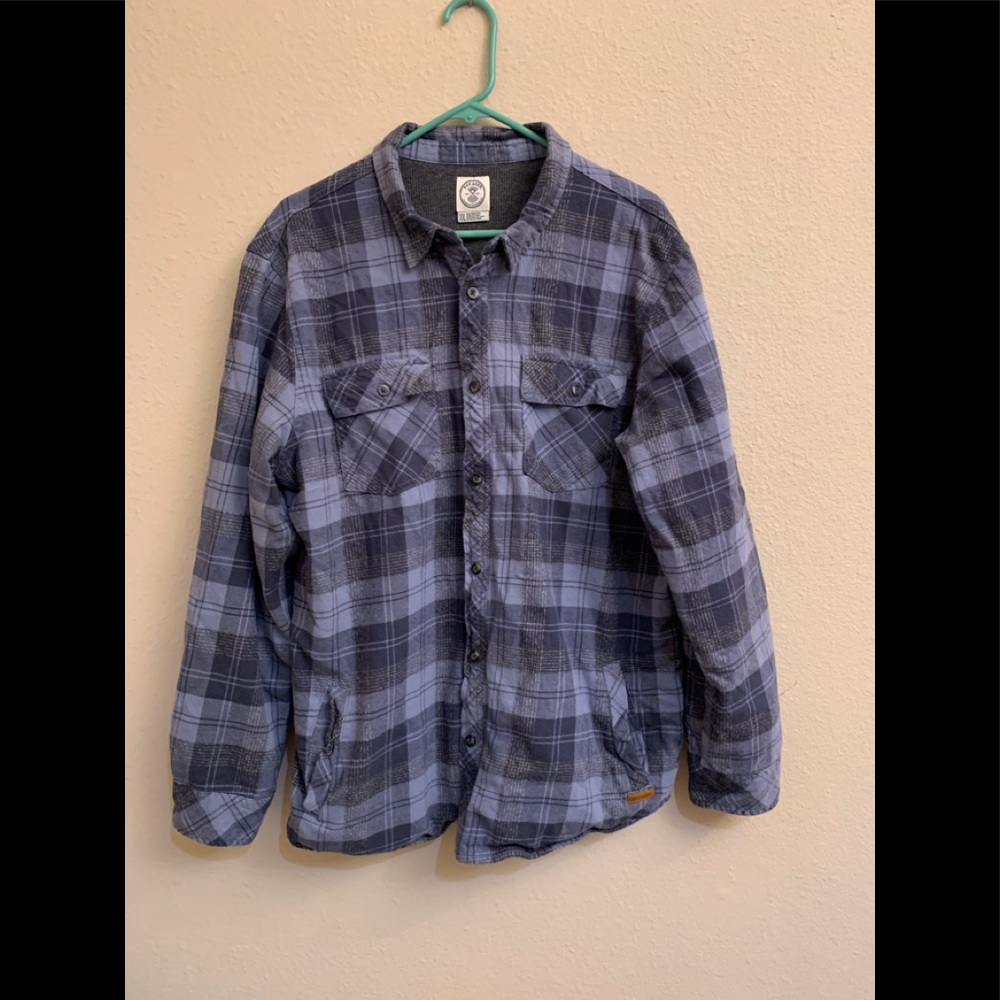 Voyager Thermal Lined Flannel Shirt Jacket Blue
